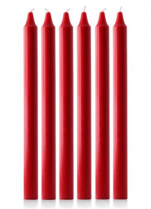 Picture of Advent candles 6 Red 15'' x 1 1/8''