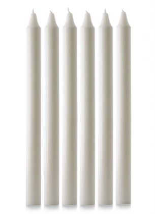 Picture of Advent candles 6 White 15'' x 1 1/8''