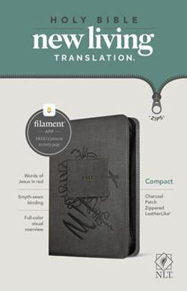 Picture of NLT Compact zipper bible, Filament, Charcoal
