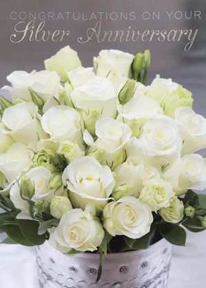 Picture of Silver wedding flowers foiled