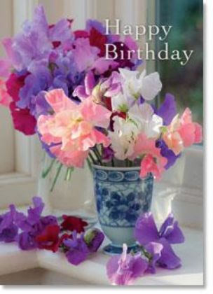 Picture of Sweet peas windowsill