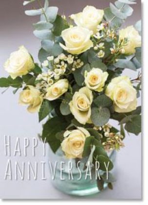 Picture of White roses and eucalyptus