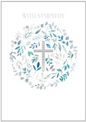 Picture of Cross in circle of foliage