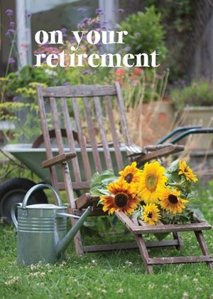 Picture of Sunflowers on garden chair